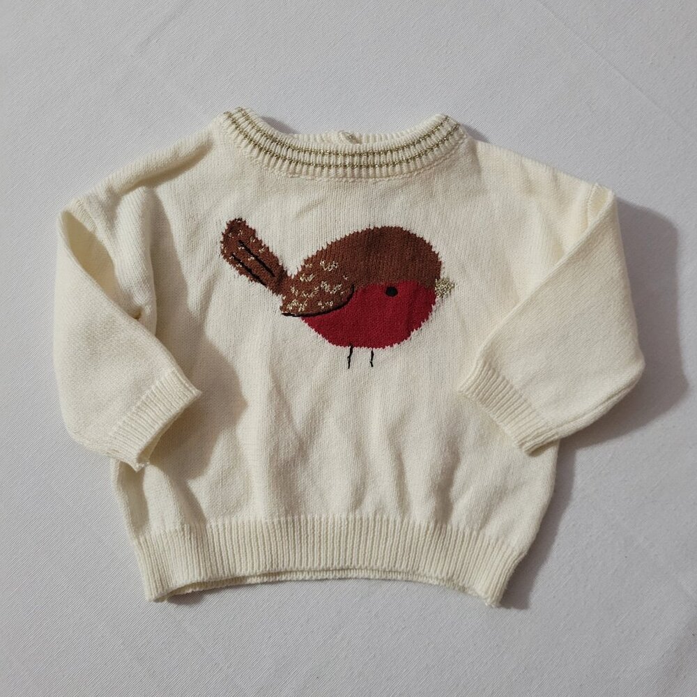 Gymboree NWT 0-3 month Holiday Shop Bird sweater. Mixed Bin Z26